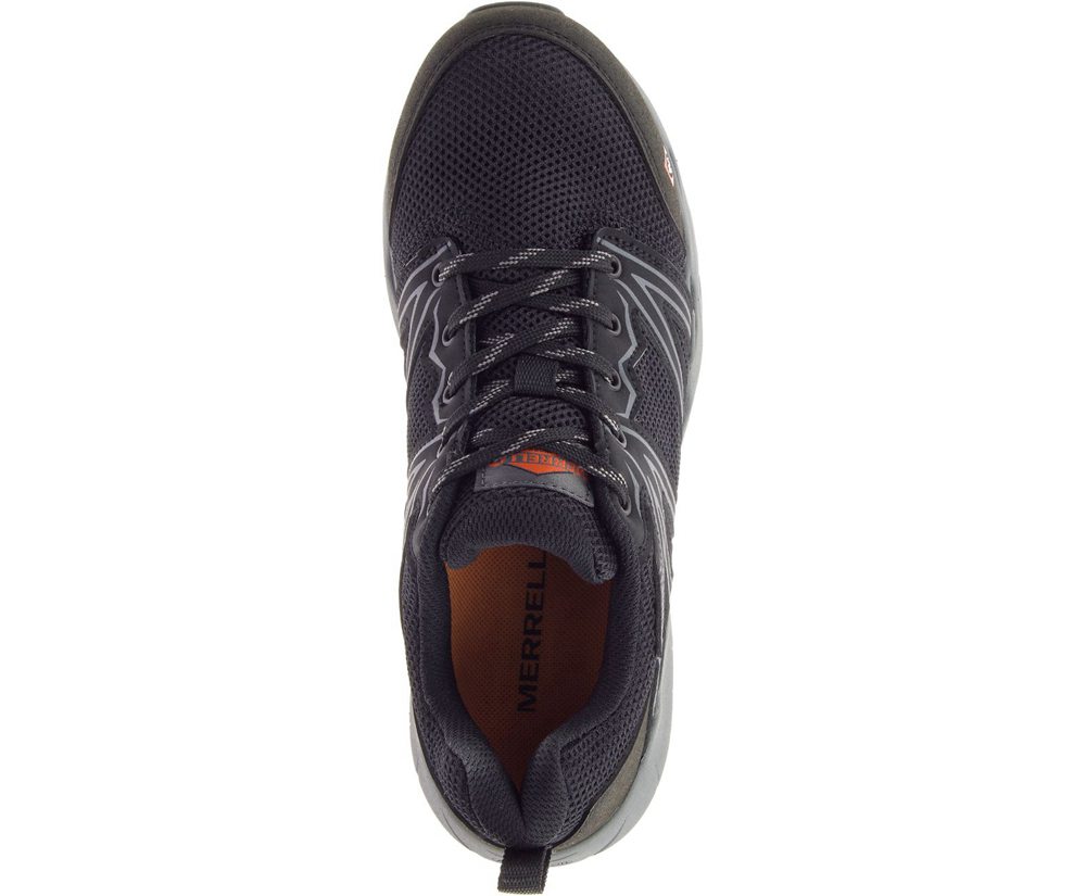 Merrell Hiking Shoes Black - Fullbench Superlite Alloy Toe Work - Womens 41WKJNIUL